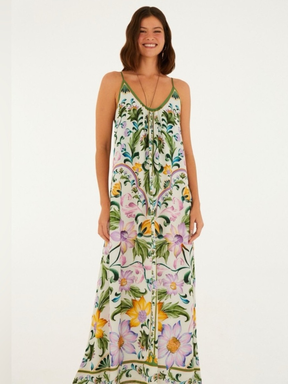 NWT FARM Rio Brazil Garden Tapestry Floral Maxi Dress
